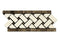 Noble White Cream Basketweave w/ Emp. Dark Border